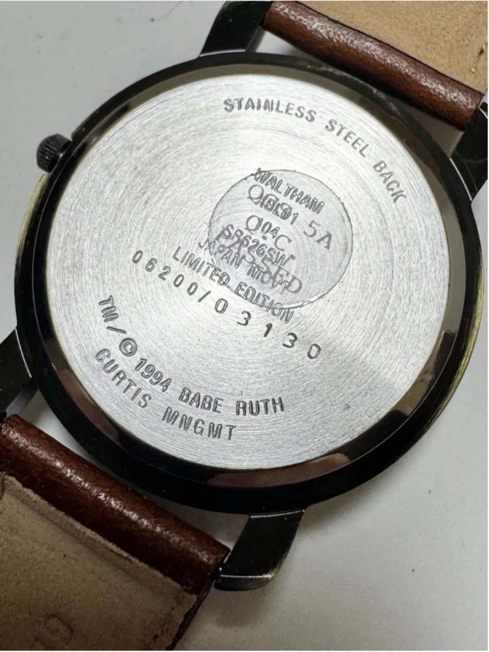 1994 Babe Ruth 100th Anniversary Watch w/ Case Legends Of Baseball New Old Stock